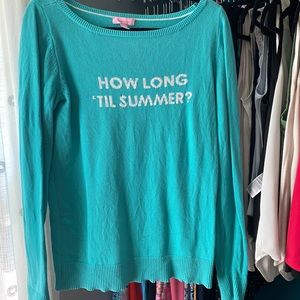 Lilly Pulitzer sweater “How Long Till Summer”